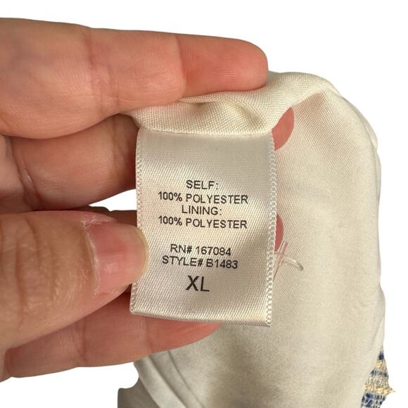 Pomander Place Ethereal Tweed Bianca Blue and White Sleeveless Dress - Picture 8 of 10